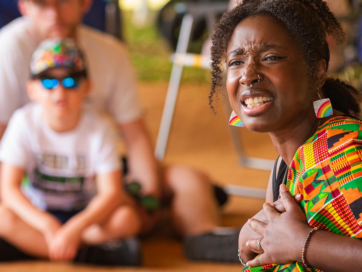 Photo of Tanya leading a workshop